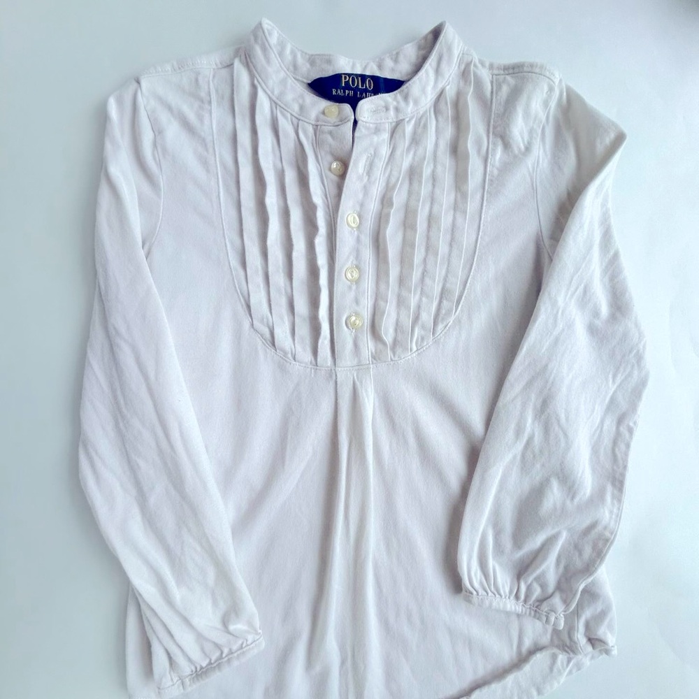 Ralph Lauren Girls Long Sleeve - Bone Color, size 5 VGUC